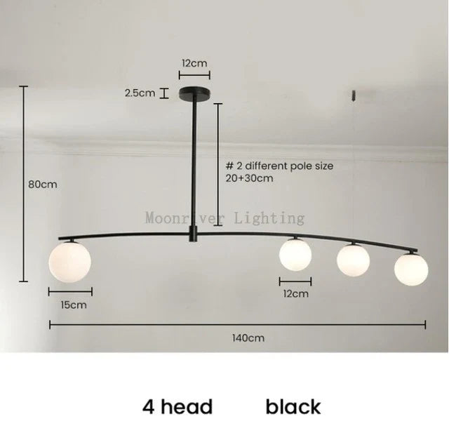 Axyaa Nordic Magic Bean Chandelier, Modern Simple Creative Lighting for Living Room