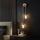 Axyaa Modern Minimalist Wall Sconces, Gold Black Indoor G9 Candle Lamps for Bedroom, Stairway, Balcony