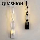 Axya Wave Design LED Wall Lamp - 16W Iron Sconce for Home Decor