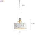 Axyaa Nordic White Cement Pendant Lights: Modern Hanging Lamp for Bar, Living Room, Kitchen