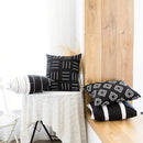 Axyaa Black Nordic Decor Cushion Cover 18x18 for Boho Living Room Décor