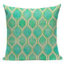 Axyaa Geometric Cushion Cover: Green Pink Diamond Design for Home, Bedroom, and Car