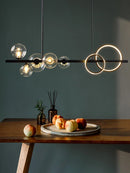 Axya Glass Bubble Chandelier: Nordic Minimalist Restaurant Lamp