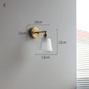 Axyaa Glass LED Wall Light Pure Copper Bedroom Living Room Lamp