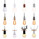 Axya LED Wood Ceiling Pendant Light Vintage Retro Loft Hanging Lamp Holder