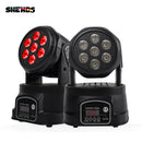 Axyaa LED Moving Head Light 7X12W RGBW / 7x18W RGBWA+UV for Stage & Party