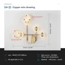 Axyaa Nordic Luxury LED Wall Lamp for Bedroom, Black/Gold Iron, Creative Sconce
