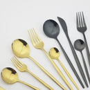 Axyaa Mint Green Stainless Steel Cutlery Set | 5pcs Knife Fork Spoon Flatware Tableware