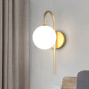 Axyaa Glass Ball Wall Sconce - Luxe Living Room Bedroom Lighting