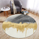 Nordic Geometric Print Round Carpet for Home Decor by Axyaa