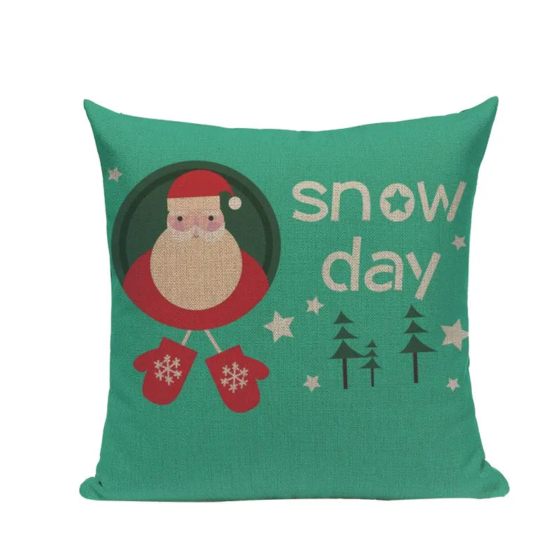 Axyaa Christmas Birthday Cushion Cover 45X45cm - Bedroom Sofa Decor Cojines