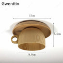 Axyaa Modern Wood Cup Ceiling Light: Nordic Style for Home Industrial Decor