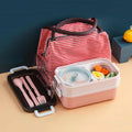 Axyaa Stainless Steel Double Layer Lunch Box Set