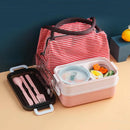 Axyaa Stainless Steel Double Layer Lunch Box Set