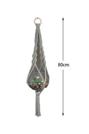 Boho Macrame Plant Hanger Tapestry | Extra Long Net Pocket for Indoor Plants by Axyaa