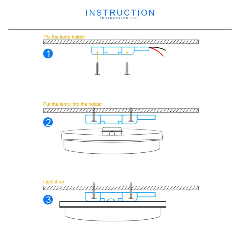 Axyaa 6W-48W LED Ceiling Lights: Modern Surface Mounted Panel Light for Living Room