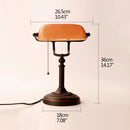Axyaa Vintage Orange Glass Table Lamp with Zipper Switch for Home and Office