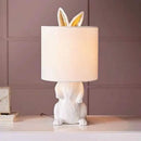Axyaa Rabbit Resin Table Lamps - Modern Industrial Bedroom Decor Lighting