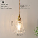 Axyaa Nordic Style Copper Pendant Light with Glass Shade - Modern Hanging Lamp