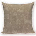 Axyaa Festive Santa Claus Christmas Tree Linen Throw Pillow Case