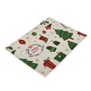 Axyaa Christmas Table Set: Placemats, Napkins, Coasters, Kitchen Cloth.