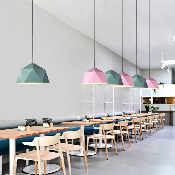 Axya Iron Diamond Pendant Lights Modern Chandelier for Living Room and Cafe