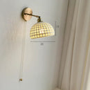Axyaa Copper LED Wall Light Pull Chain Switch Bathroom Mirror Stair Sconce