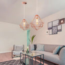 Axyaa Rose Gold Industrial Iron Pendant Light for Home Living Room