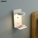 Axya LED Wall Lights USB Switch White Black Fixture for Art Luminaire Lighting