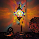 Axyaa Vintage Turkish Mosaic Swan Table Lamp Glass Handcrafted Art Deco Bed Light