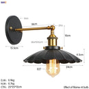 Axyaa Antique Gold Rustic Wall Lamps LED Industrial Wall Lights Loft Decor
