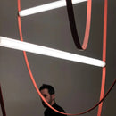 Axya Glass Tube Pendant Light for Living Room, Restaurant, and Stairwell