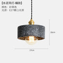 Axyaa Industrial Edison Pendant Lights for Bedroom Dinning Room Cafe - Cement Finish