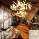 Axyaa European Resin Antler Chandelier Retro Industrial Loft Wind Lamps