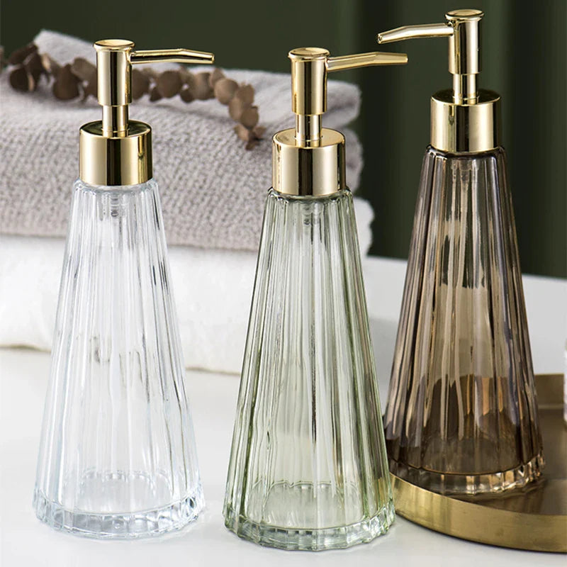 Axya Glass Lotion Bottle Body Soap Dispenser Desktop Ornaments