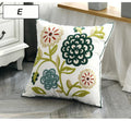 Axyaa Ethnic Style Embroidery Canvas Pillow Cover 45x45cm Square for Sofa Bed
