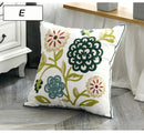Axyaa Ethnic Style Embroidery Canvas Pillow Cover 45x45cm Square for Sofa Bed