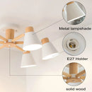 Axyaa Wood Chandelier Lamps for Nordic Home Decor
