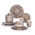 Axyaa Bella-C 16-Piece Porcelain Dinner Set - Vintage Ceramic Plate, Bowl, Mug Collection