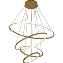 Axyaa Nordic Golden Circle Chandelier for Villa Living Room