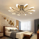 Axyaa Flower Chandelier LED with Remote Control for Living Room Bedroom Dining Area