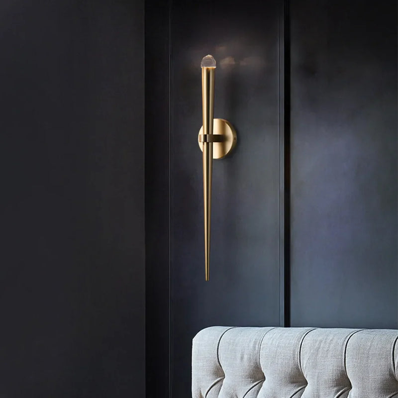Axyaa Crystal Luxury Wall Lamp Minimalist Bedroom Bedside Designer Home Loft Sconce