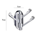 Axya 3-Hook Rotating Wall Hanger for Bathroom and Kitchen Towels