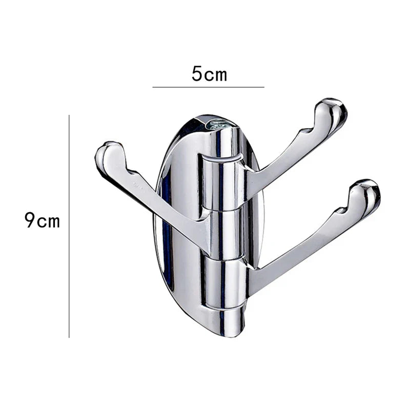 Axya 3-Hook Rotating Wall Hanger for Bathroom and Kitchen Towels