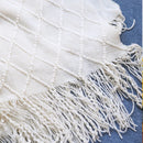 Axyaa Nordic Knit Sofa Blanket Cashmere-Like Plaid Tassel Bedspread