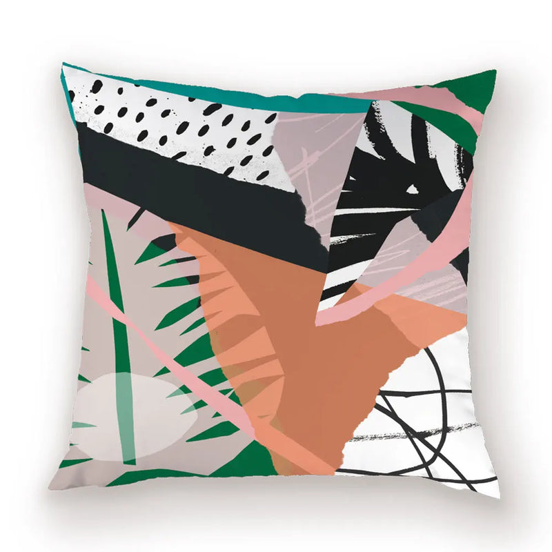 Axyaa Abstract Splice Pattern Pillow Case Bohemian Cushion Cover