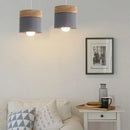 Axyaa Nordic Macaron Pendant Light: Modern E27 Hanging Lamp with Wood and Iron Accents