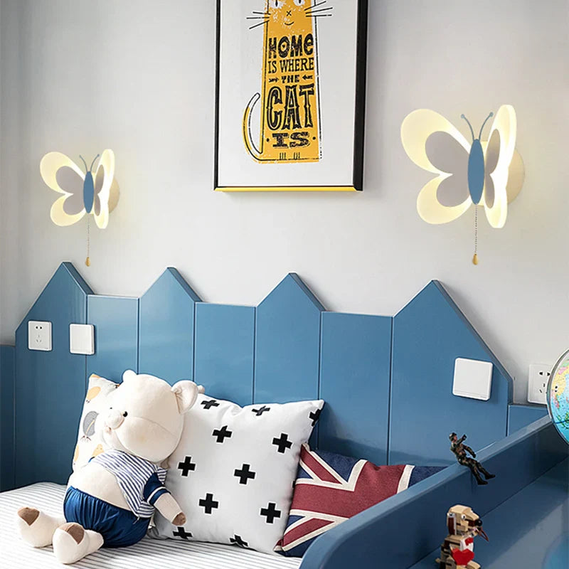 Axyaa Butterfly Wall Lamp - Cute LED Light for Kids Bedroom