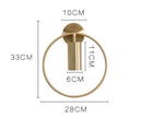 Axyaa Modern Black Gold Circle LED Wall Lamp Bedside Indoor Lighting
