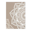 Axyaa Bohemian Floral Beige Canvas Print Yoga Zen Wall Art Poster Decor